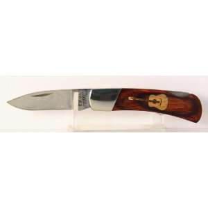   Son Pocket Knife with Custom Cherry Wood Guitar Inlay 
