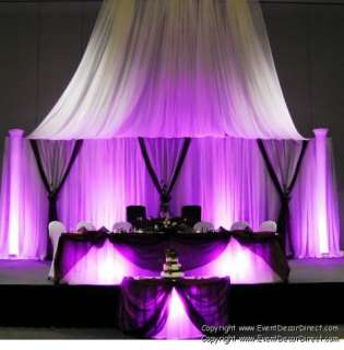   Curtain for Draping Wedding Backdrop, Party Drape Decor  WHITE  