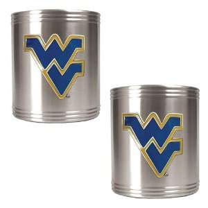  WEST VIRGINIA 2pc Stainless Steel Can Holder Set Sports 