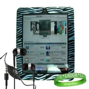   ipad Earphones with Microphone + Live * Laugh * Love VG Silicone Wrist