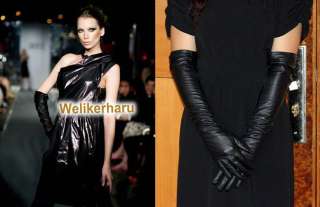 50cm(19.5) Womans Long Soft LEATHER Opera Bridal Dancing Gloves 