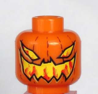 New RARE LEGO Minifig, Evil Pumpkin Jack O Lantern head  