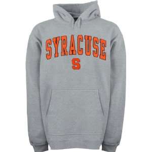 Syracuse Orange Heather Grey Mascot One Tackle Twill Hooded Sweatshirt