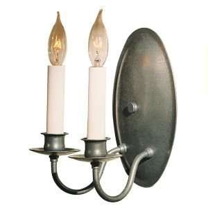  Two Light On Oval Back Wall Sconce  R081244 Finish Black 