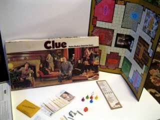 Vintage 1972~1979 Parker Bros *CLUE* Family Detective Board Game 