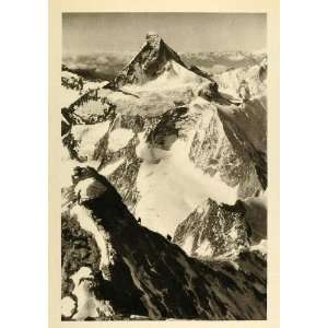 1935 Swiss Matterhorn Mont Cervin Walliser Alps Cervino   Original 