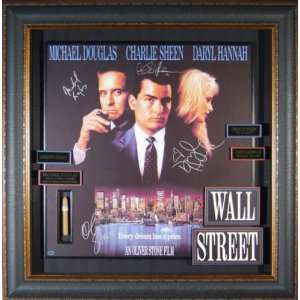  Wall Street   Cast Signed Movie Poster Framed Display 