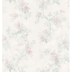   Rose Trail Wallpaper, 20.5 Inch by 396 Inch, Pastels