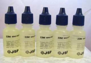 JSP 22k Gold Acid Test Kit (5) 22k Gold Scrap Testers  