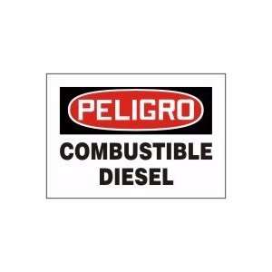  COMBUSTIBLE DIESEL Sign   7 x 10 .040 Aluminum