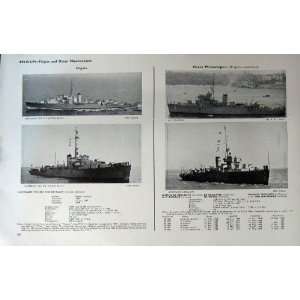  Belgium Flags 1953 54 Minesweeper Ships Billet Dufour 