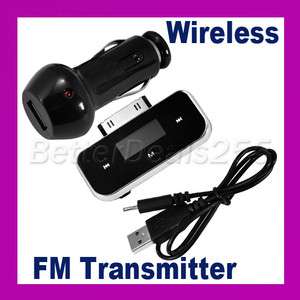 iPod iPhone Touch Wireless FM Transmitter +Car Charger  