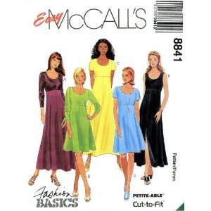  McCalls Sewing Pattern 8841 Misses High Waisted Dress in 