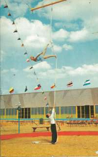 Acrobat Circus Hall of Fame Sarasota FL Chrome Postcard  