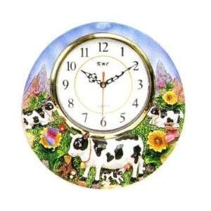  COW 3 Dimensional Wall Clock BRAND NEW