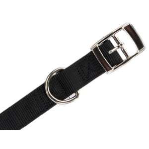 Guardian Gear Black Sturdy Double Layer Thick Nylon Dog Collar 19 22 