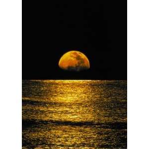  Moonlight Ocean Beautiful Amazing PAPER POSTER measures 34 