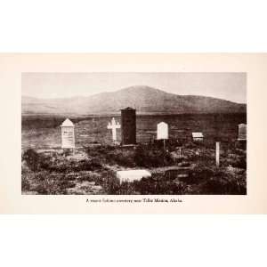   Alaska Tombstone Graves   Original Halftone Print