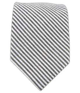  100% Cotton Gray Seersucker 2 1/2 Skinny Tie Clothing