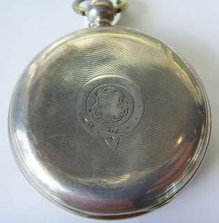 Antique 1800s English Coin Silver Large POCKET WATCH  