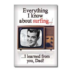 Funny Fathers Day Card Learned Surfing From Dad Humor Greeting Ron 