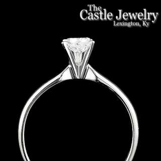   .46Ct. Diamond Solitaire 14 Karat White Gold Engagement Ring  