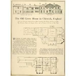 1920 Article Old Grove House Chiswick England Hodges Architecture 