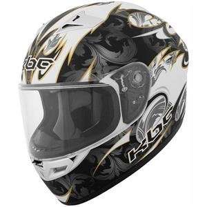  KBC VR 2R Spark Helmet   Small/Matte White/Gold 