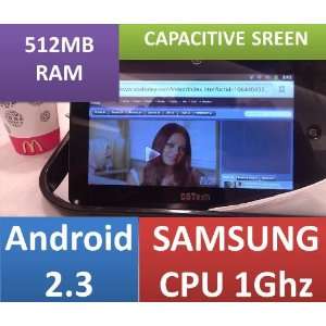  Samsung S5PV210 1GHz Processor, 7 Capacitive Multi touch 