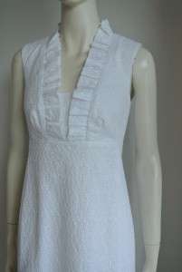 2012 NEW Lilly Pulitzer Adeline Evelet Dress White 0/2/4/6 $228  