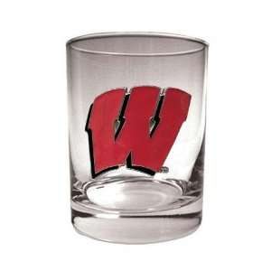 Wisconsin Badgers Rocks Glass 
