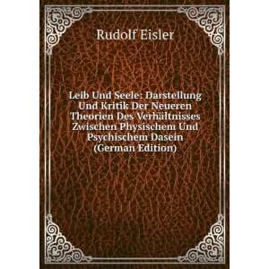   Dasein (German Edition) (9785875732669) Rudolf Eisler Books