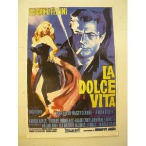  La Dolce Vita Poster Federico Felini Anita Ekberg