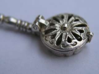 VINTAGE UK SILVER BED WARMER PAN CHARM ~ Opens to Mouse  