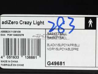 Adidas adiZero Crazy Light Black/Super Cyan/Prime Blue Derrick Rose 