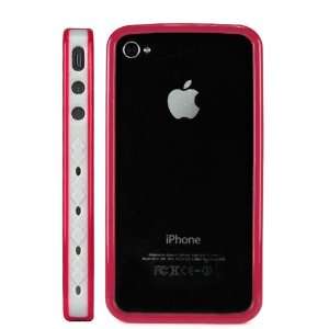   TPU Bumper Frame Cover For iPhone 4 (AT&T Only) RED/WHITE Electronics