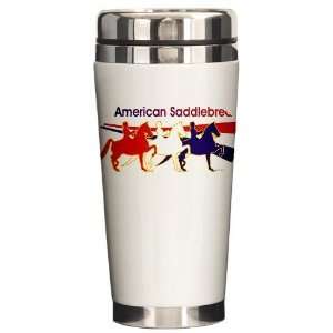 American Saddlebred Horse Ceramic Travel Mug by   