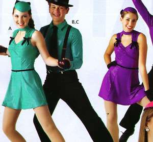 NEW SWING DANCE COSTUME DRESS FAUX Sequin COLORS Ch/Adl  