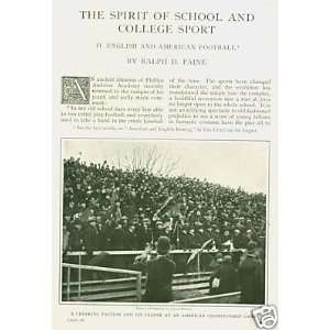    1905 School Sports English American Football 