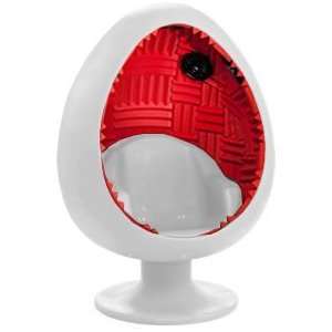  5.1 Sound Egg Chair   Off White/Red Electronics