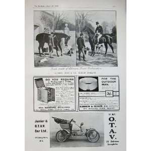  1908 Motor Car Elliman Horses Landaulette Convertible 