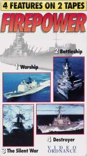 Fire Power Military Videos~ Warship, Battleship & Destroyer ~ 2 VHS 