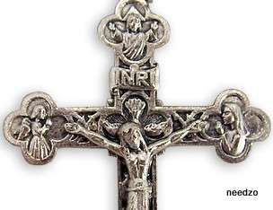 Adoring Angels From Heaven Cross Silver Crucifix  