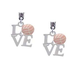  Silver Love with Pink Volleyball or Water Polo Ball Clear 