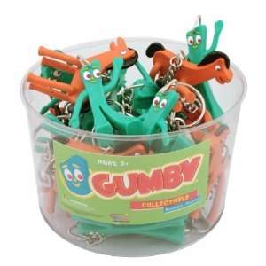  NJ Croce GP118 TUB 18 Gumby and Pokey Keychains in Tub 