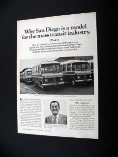 Mercedes 0309D Diesel Bus San Diego Transit print Ad  