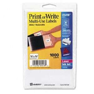  Avery 05418   Print or Write Removable Multi Use Labels, 1 