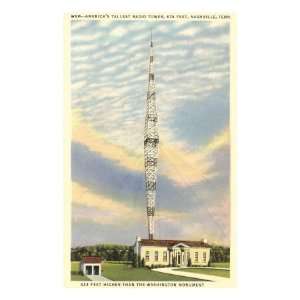  Tallest Radio Tower, Nashville, Tennessee Giclee Poster 