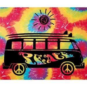  Peace Bus Tie Dye tapestry