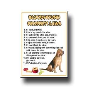  Bloodhound Property Laws Fridge Magnet 
